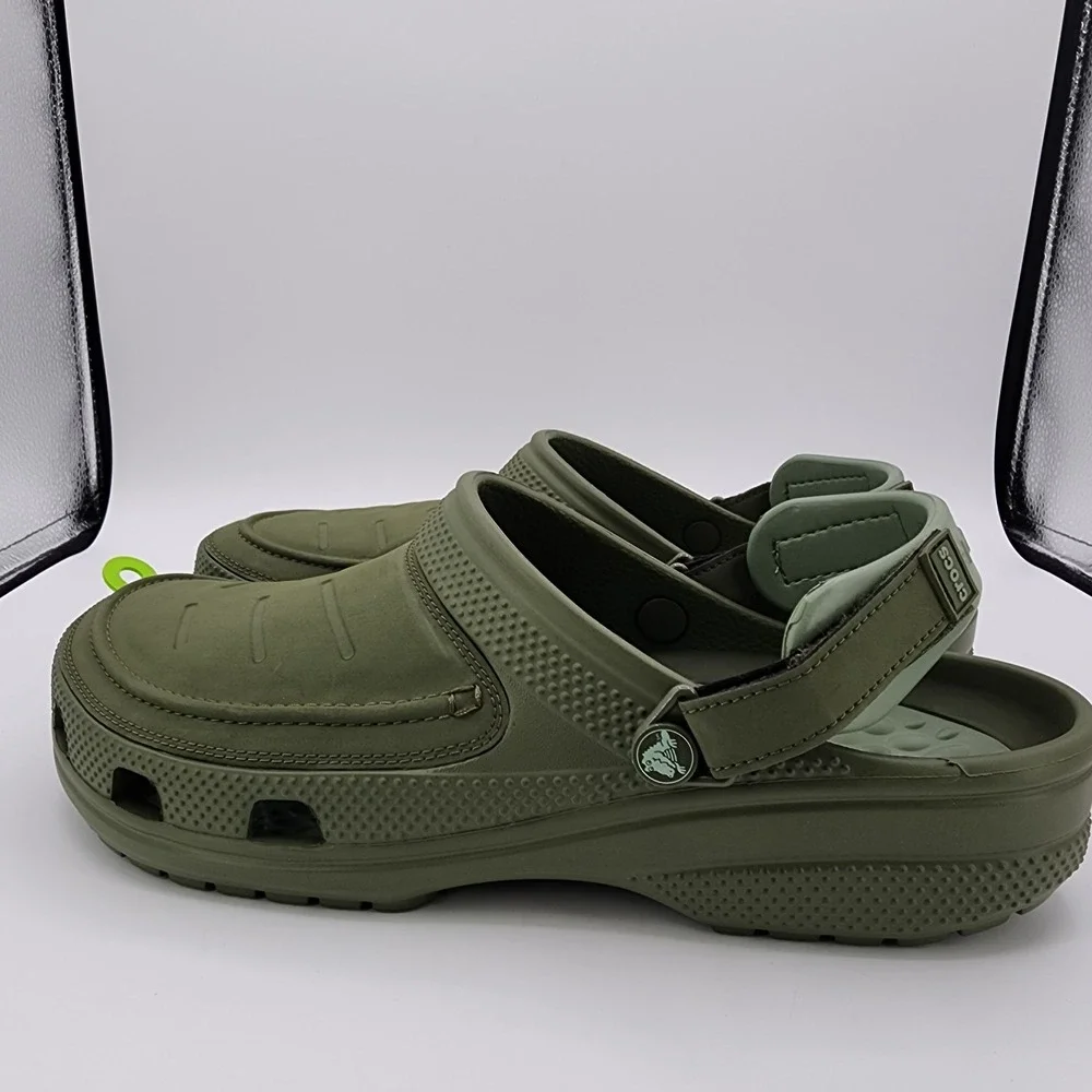 Crocs Yukon Vista II Clogs Mens‎ 13 LiteRide Adjustable Strap Army Green NEW